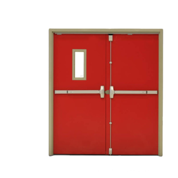 Steel fire doors and frames with panic bar for commercial and residential construction with fire resistance